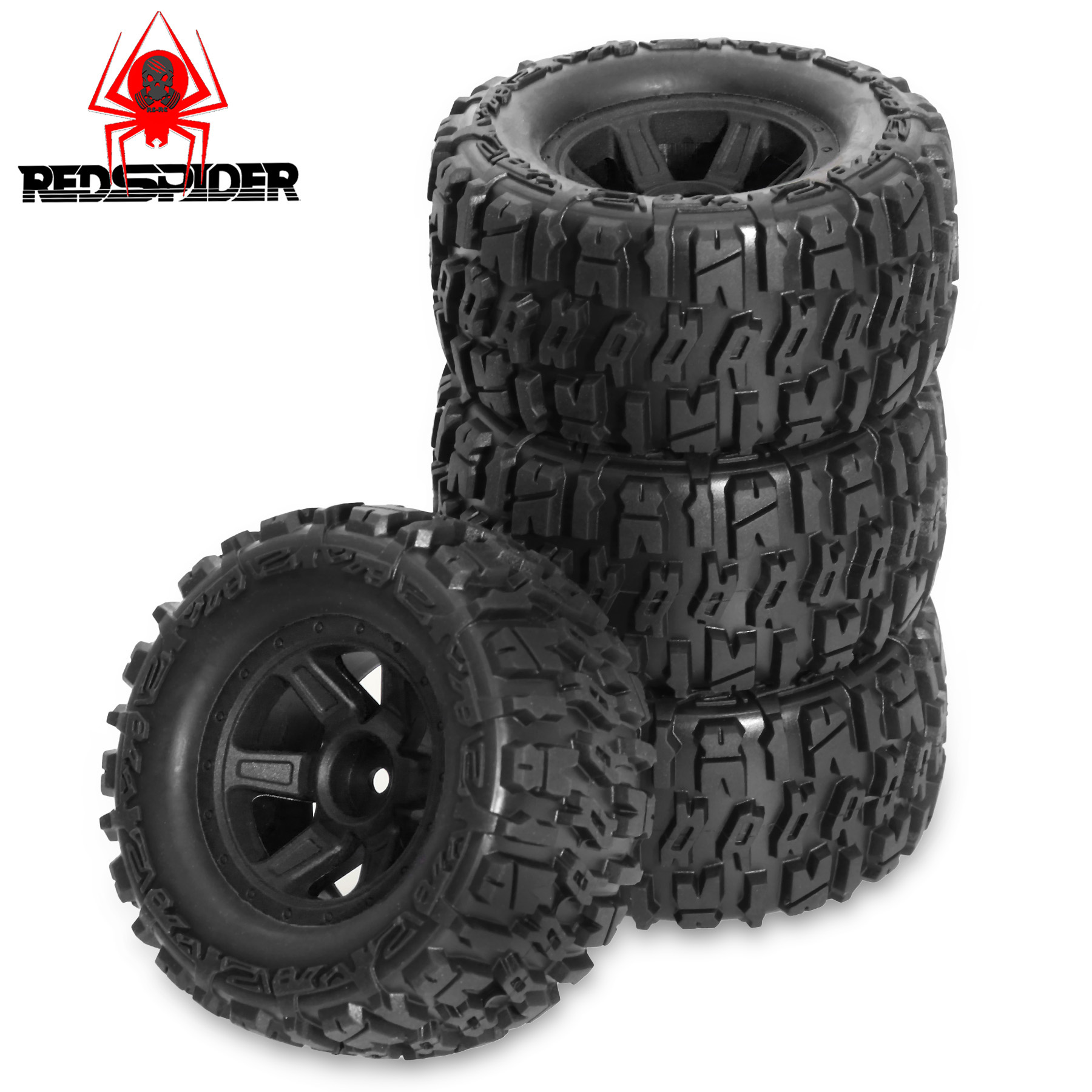 Rc Truck Monster - Neumáticos de goma antideslizantes de 90mm,