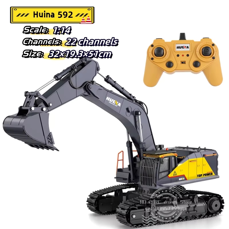 HUINA-excavadora de aleación d - Rc Hobby Excavator reseña y precio