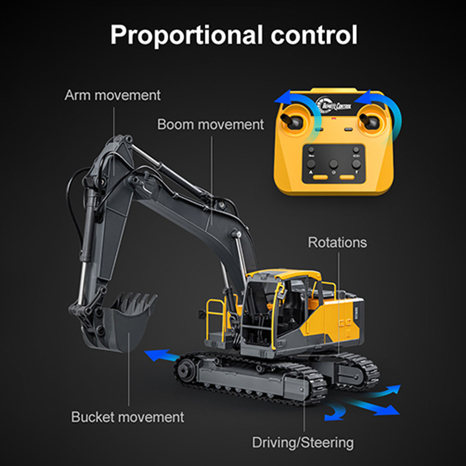 1/16 DoubleE E598 003 elevació - Rc Hobby Excavator reseña y precio