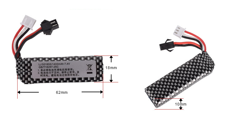 7,4v 1400mah 25C 501855   Bate - Rc Hobby Usa reseña y precio