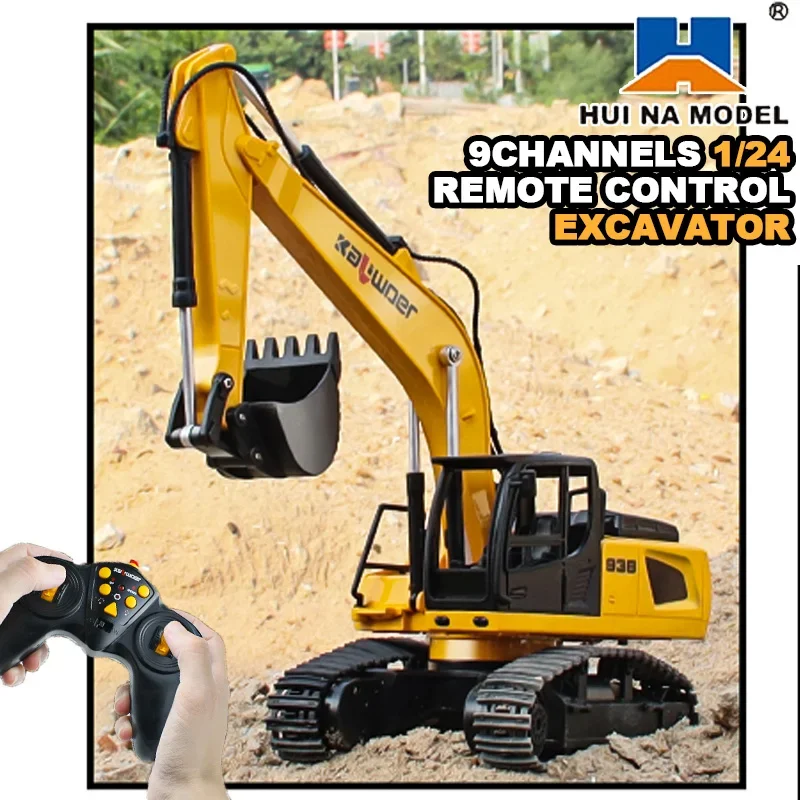 Huina Rc excavadora 1/24 9Ch c - Rc Hobby Excavator reseña y precio