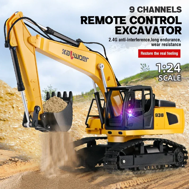 Huina Rc excavadora 1/24 9Ch c - Rc Hobby Excavator reseña y precio