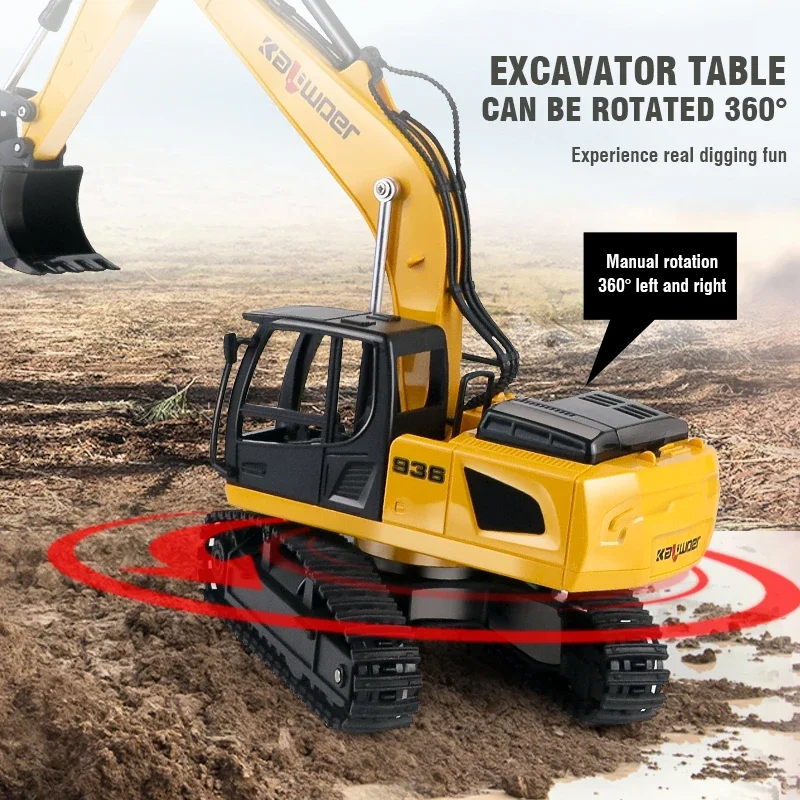 Huina Rc excavadora 1/24 9Ch c - Rc Hobby Excavator reseña y precio