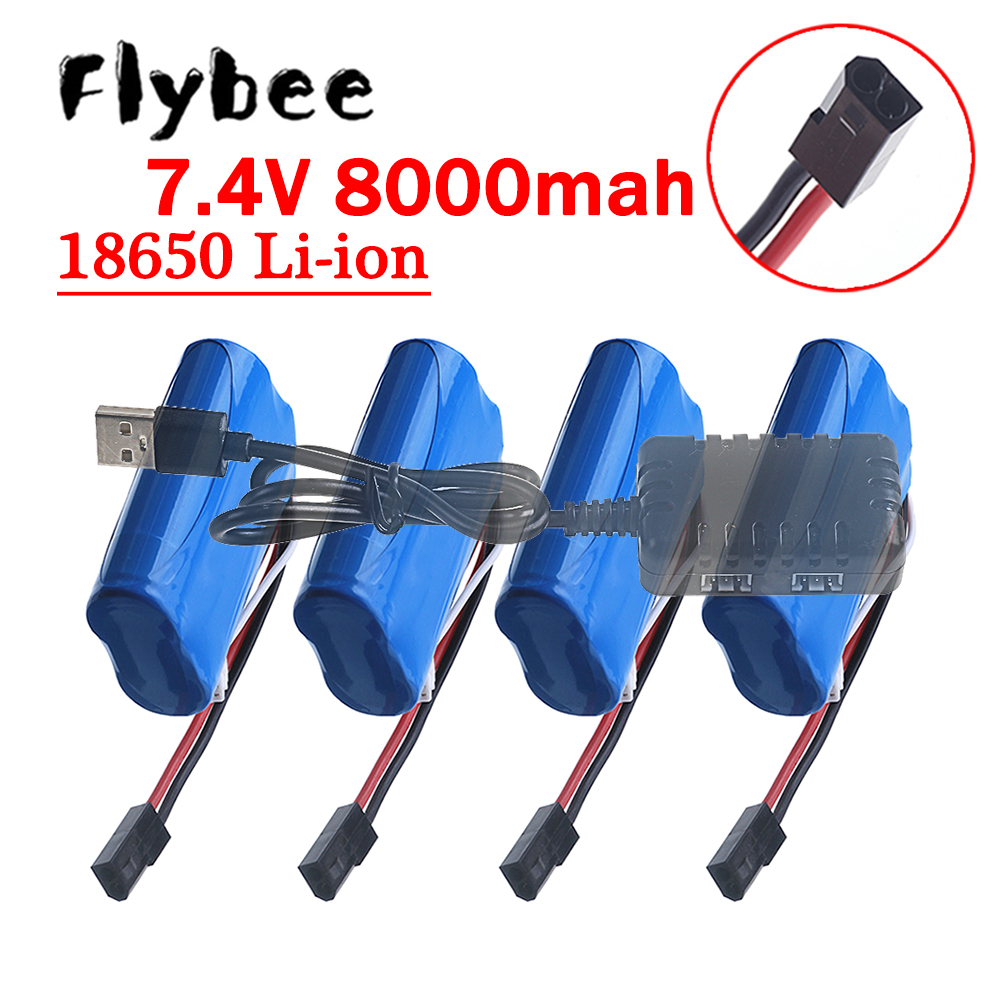 (5500 Plug) Batería 18650 7.4V - Rc Hobby Boat reseña y precio