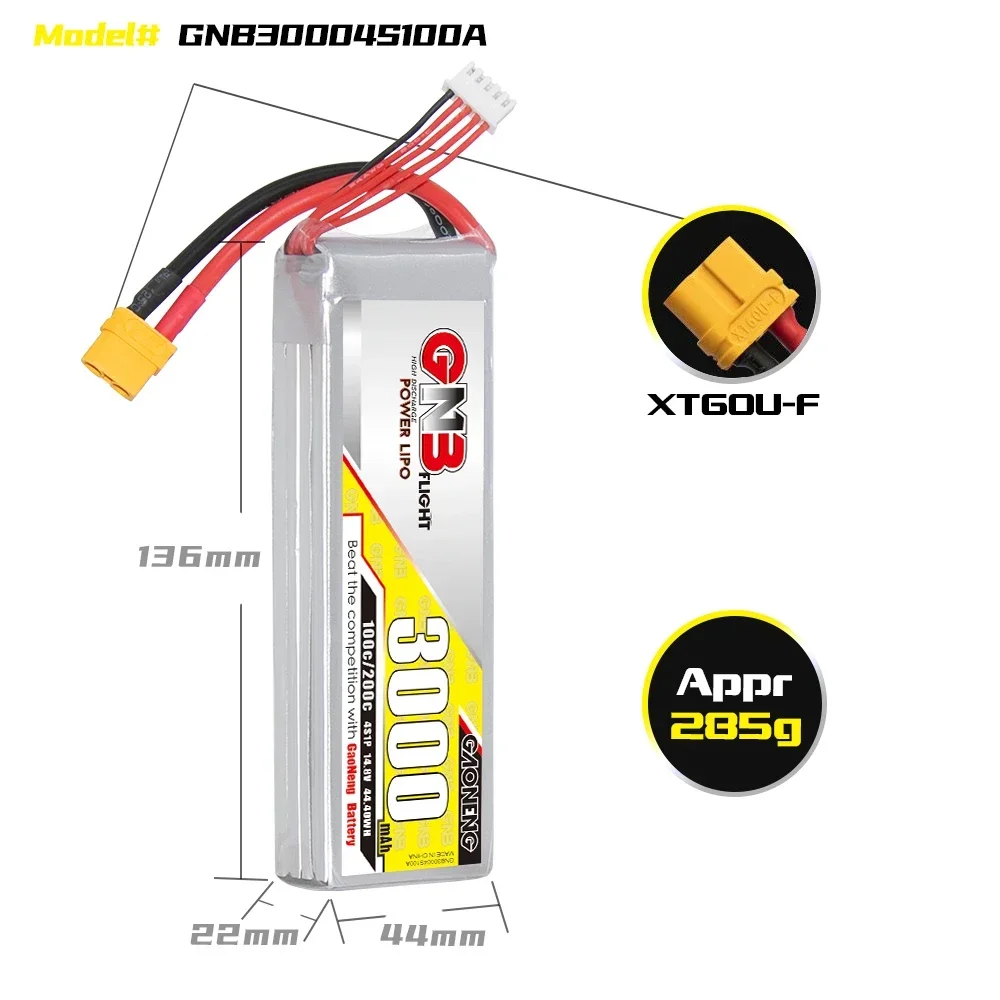 GAONENG GNB 3000mAh 4S 100C 20 - Rc Hobby Boat reseña y precio