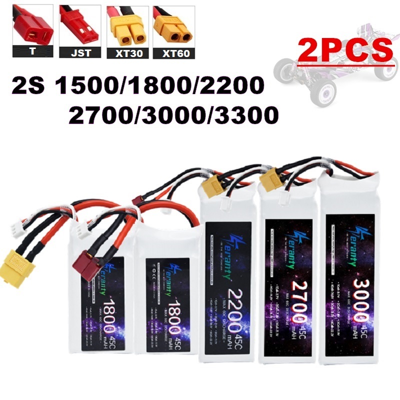 2 uds 7,4 V Lipo 2S batería 15 - Rc Hobby Usa reseña y precio