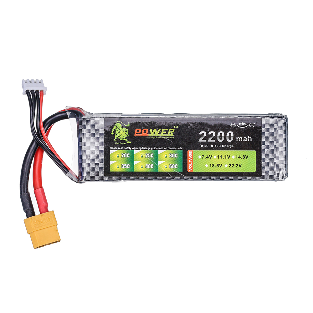 Batería Lipo 3S 11.1V 2200mAh  - Rc Hobby Usa reseña y precio