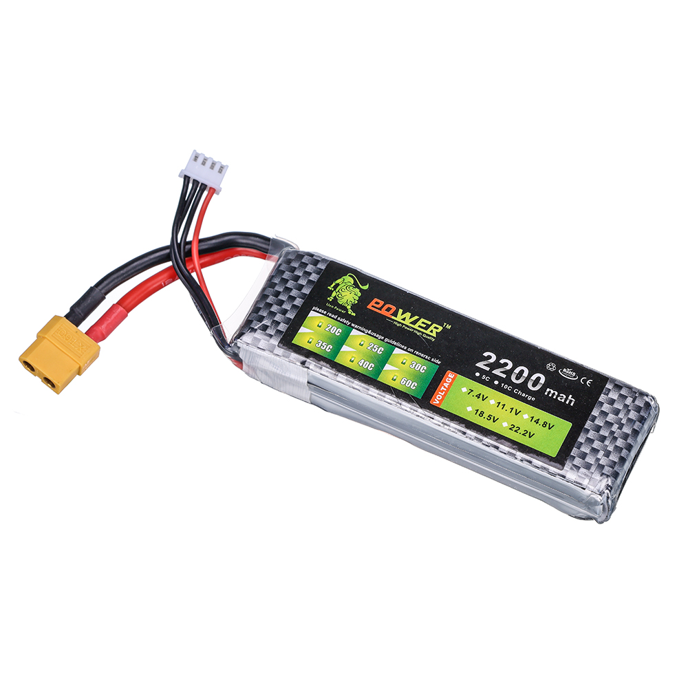Batería Lipo 3S 11.1V 2200mAh  - Rc Hobby Usa reseña y precio