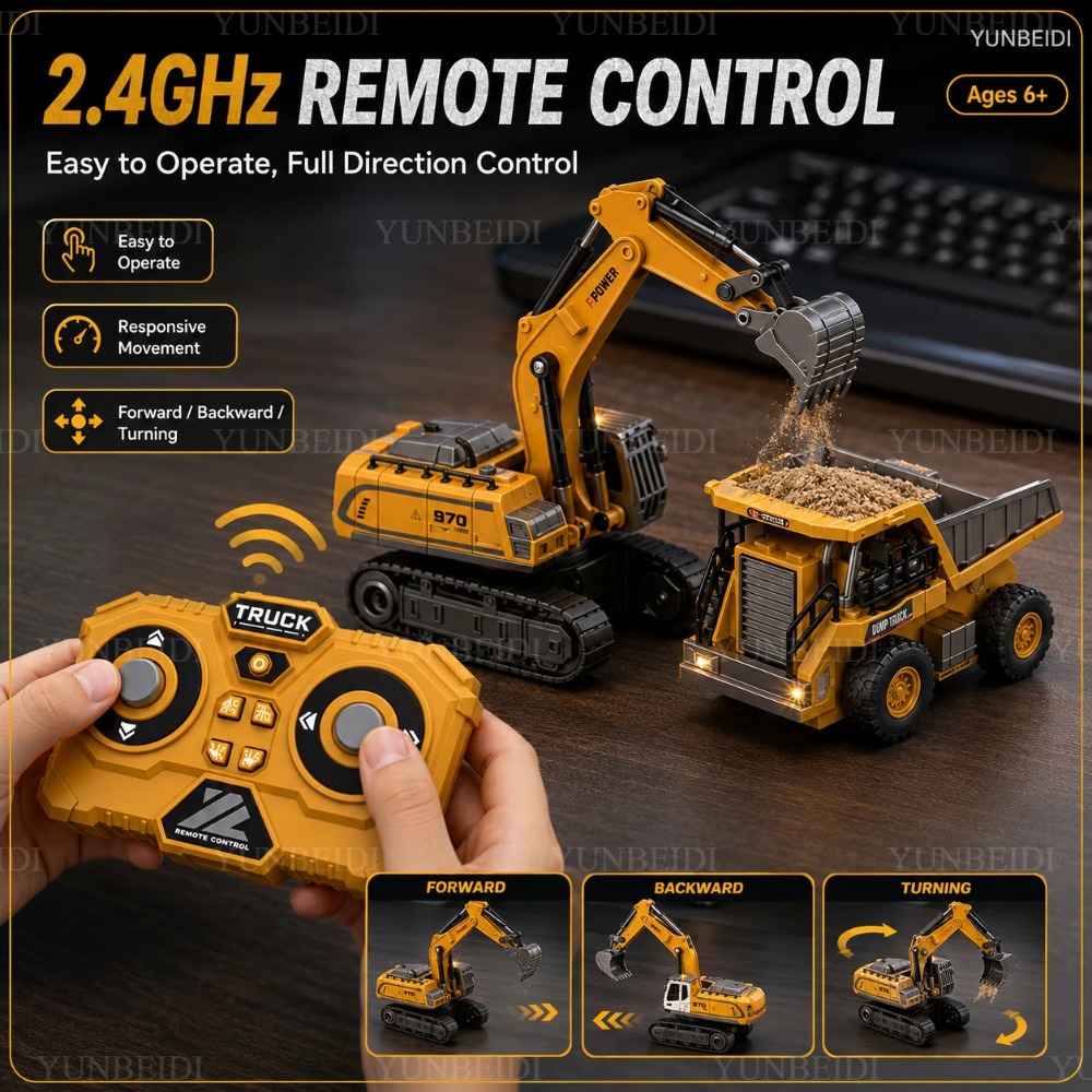 Mini coche de aleación con con - Rc Hobby Excavator reseña y precio
