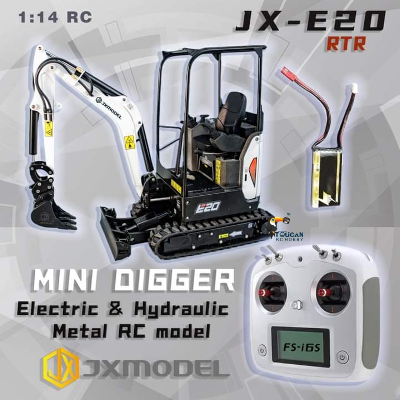Mini Excavadora RC RTR JX E20, - Rc Hobby Excavator reseña y precio